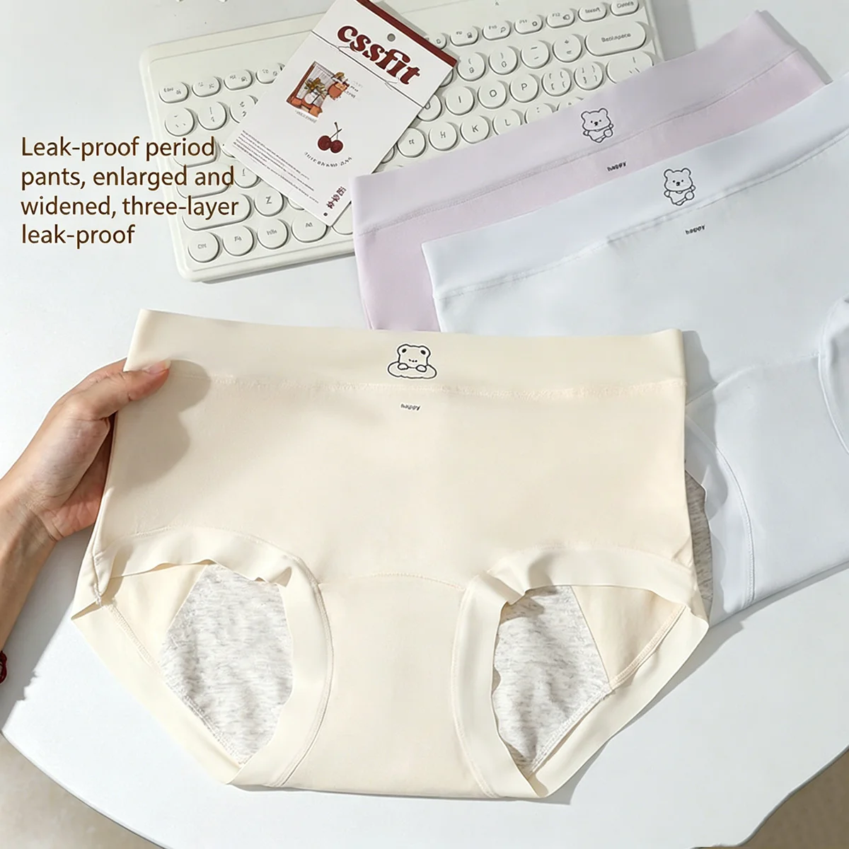 Women's Menstrual Panties Physiological Pants Leak Proof Underwear Ladies Period Panty High Waist Cotton Briefs Lingerie - 2