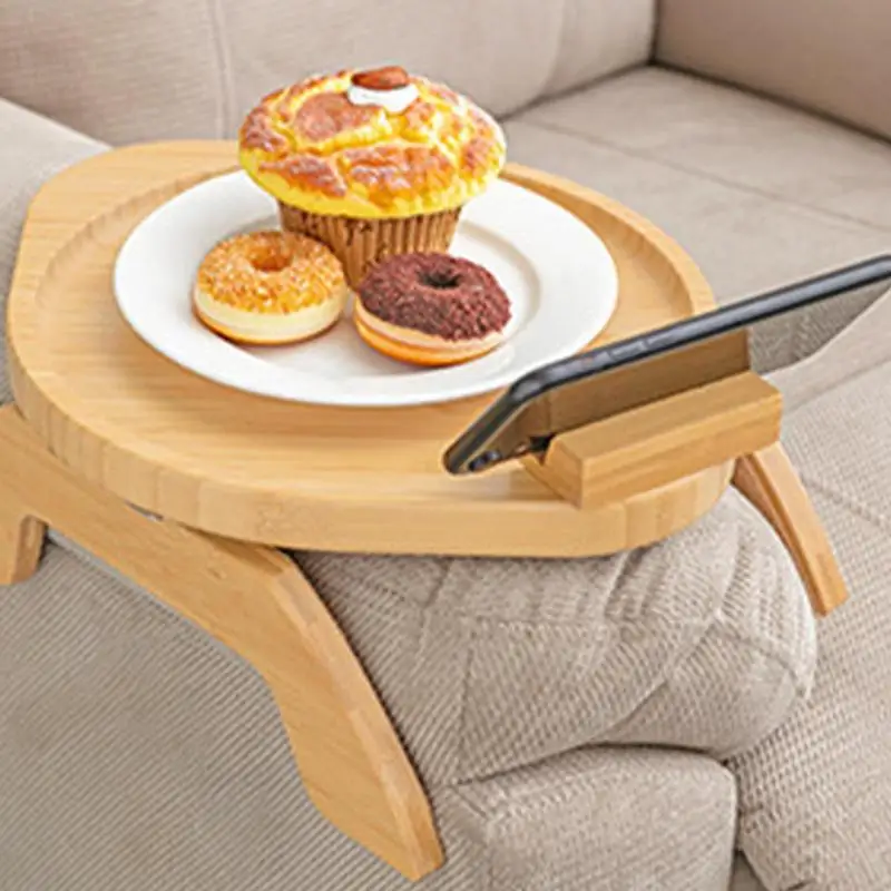 Couch Armrest Couch Arm Clip Table Portable Couch Cup Holder Portable Sofa Armrest Tray For Snacks Drinks Remote Control Coffee
