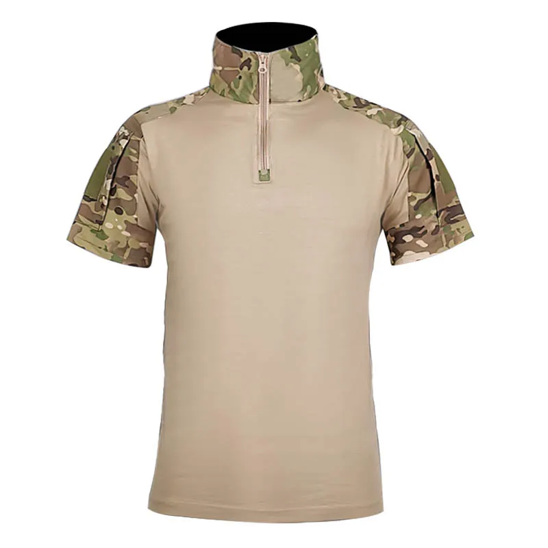 Military Tactical Shirt Hunting Clothes Combat Shirt Multicam Man Summer Camouflage Shirts Summer Army Casual Training Shirts