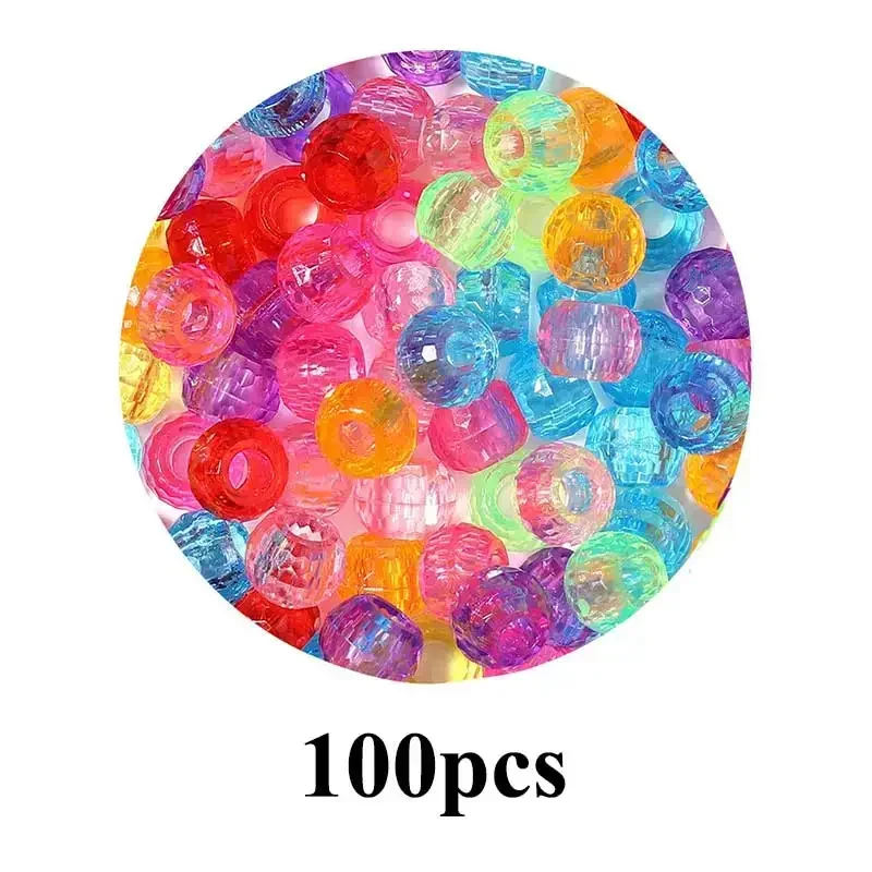 Hair Beads Pony Beads for Hair Braids 6x9mm Plastic Bead 4mm Large Hole for Kids  Girls African Hair Bead Accessories - AliExpress