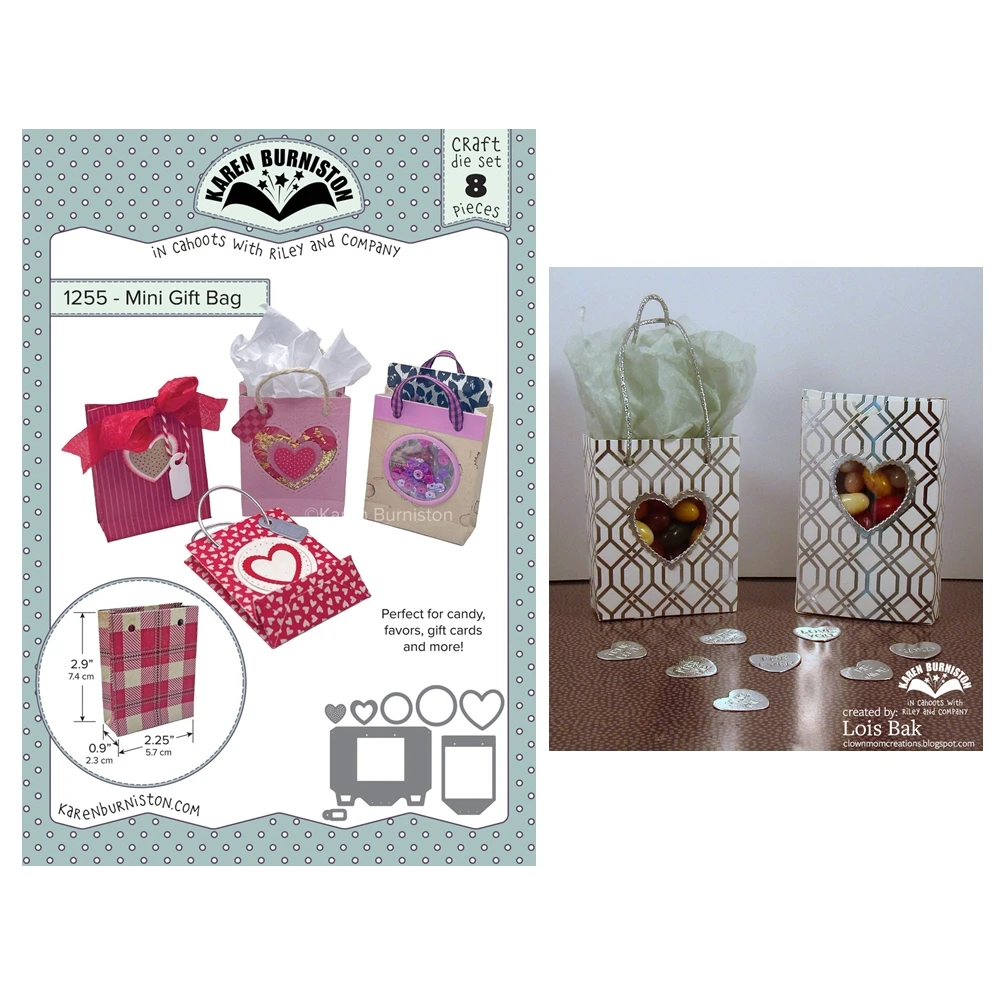 

New Valentine's Day Mini Gift Bag Metal Cutting Dies For Scrapbooking Paper Making Frame Craft Supplies Card
