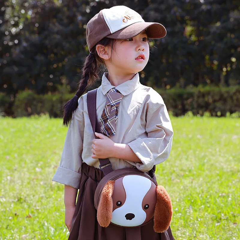 

New Designer Kids Cartoon Animal Puppy Elephant Deer Crossbody Purse Little Boys Girls Cute Coin Purse Kawaii Shoulder Bag