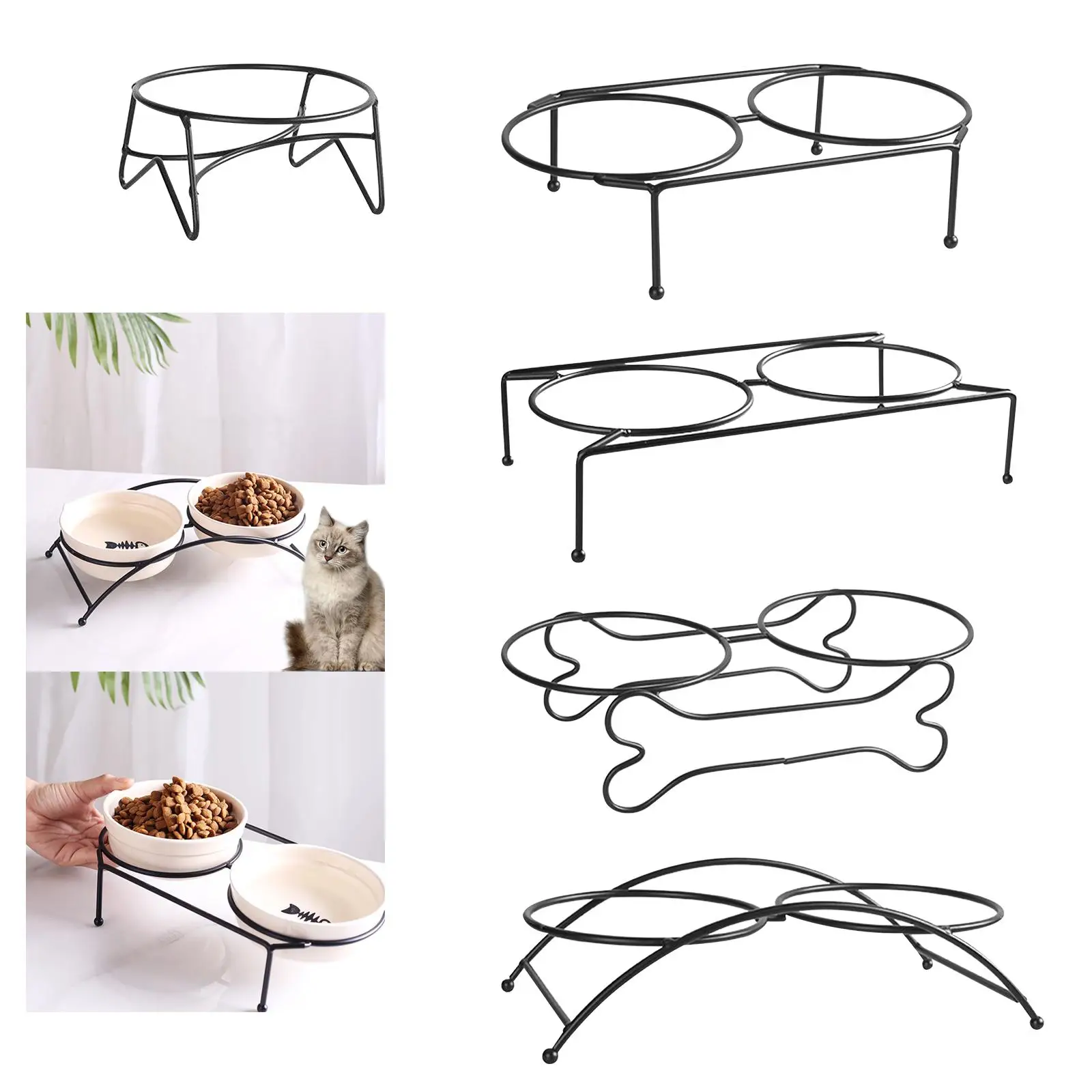 Interactive Dog Feeder Pet Slow Feed Bowl Rack Elevated Food and Water Station for Cats Large Dogs Easy Cleaning Design