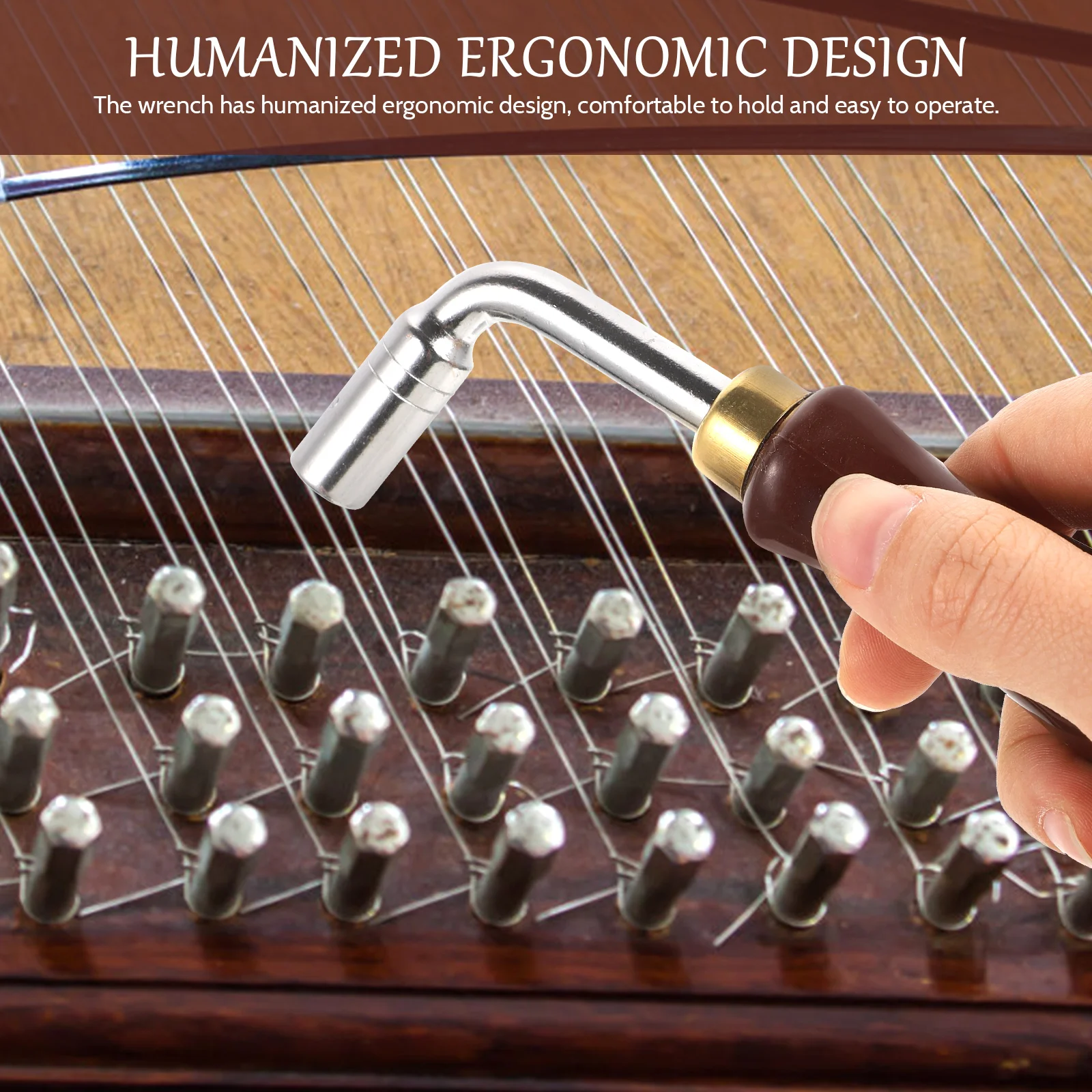 

Guzheng Piano Tuning Hammer L-shape Square Wrench Tuner Spanner Tip String Pin Repair Tool for Piano Guzheng