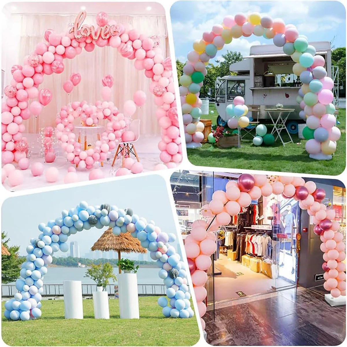 Wedding Arch Stand Party Arch Set Wedding Arch Set Balloon Arch Kit 1 Set Plastic Balloon Arch Stand Kit Large Arch Kits Frame Festival Decor Wedding Baby Shower Birthday Party Decoration Supplies