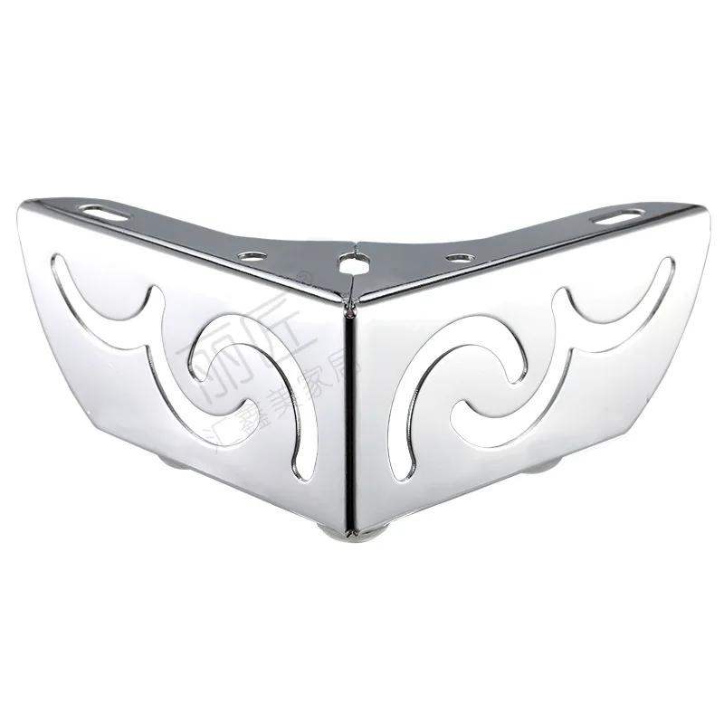 

4pcs Heavy Load bearing Furniture Legs Openwork Pattern Metal Cabinet feet Chrome-Plated Triangle Sofa TV Cabinet legs