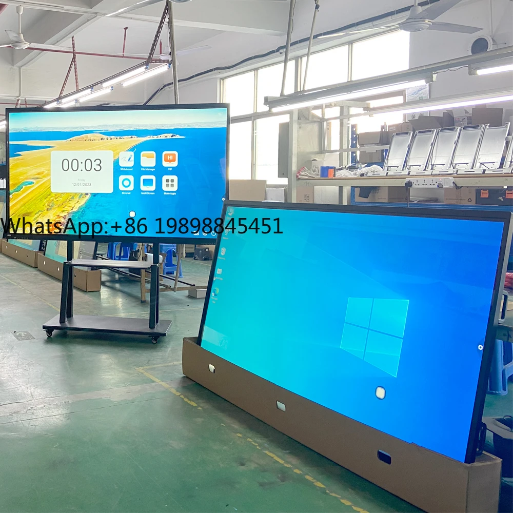 55 65 75 85 86 98 Inch LCD 2K 4K IR Touch Screen Interactive Smart ...