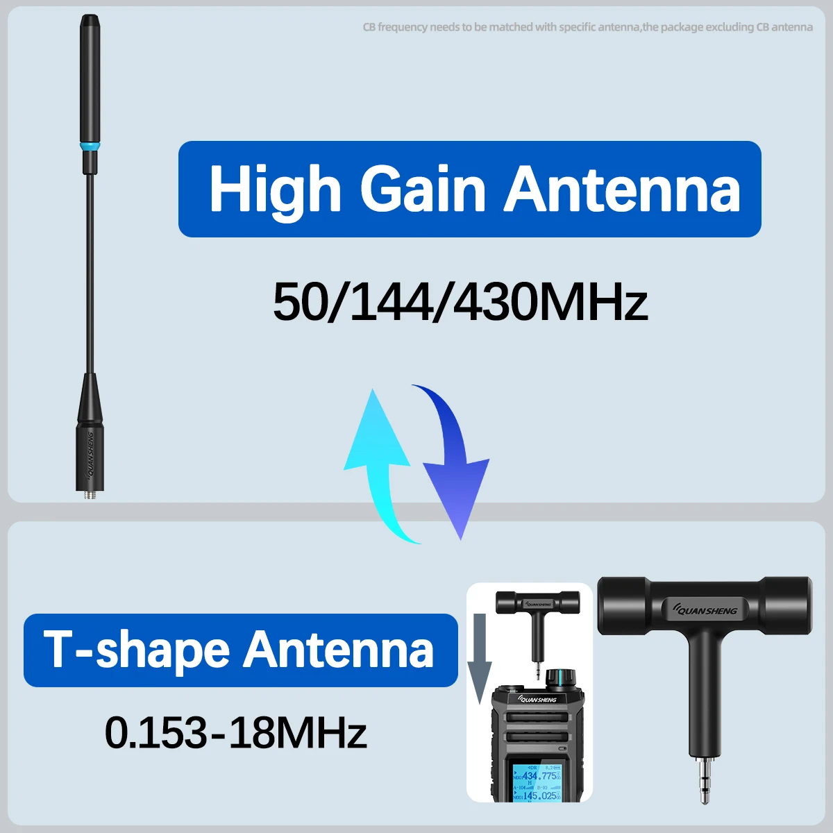 ホロんのトランシーバー Quansheng TK11 8トランシーバー 10W デュアル受信 PTT AM SSB
