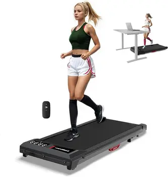 0.6-3.8MPH Speed, 2.5HP Under Desk Treadmill with Remote Control, Compact Design, LED Display, 300 lbs Max Weight Capacity 1