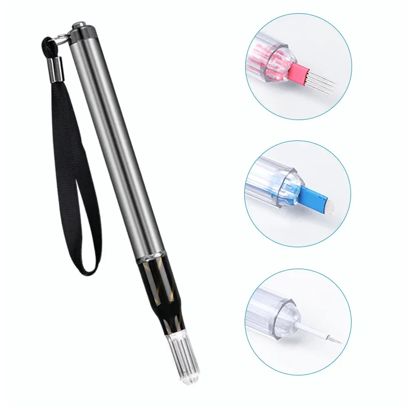 Microblading 3D Pen With LED Light Multifunction Needle Blade Manual Tattoo Machine For Permanent Makeup Eyebrow Munsu Tebori