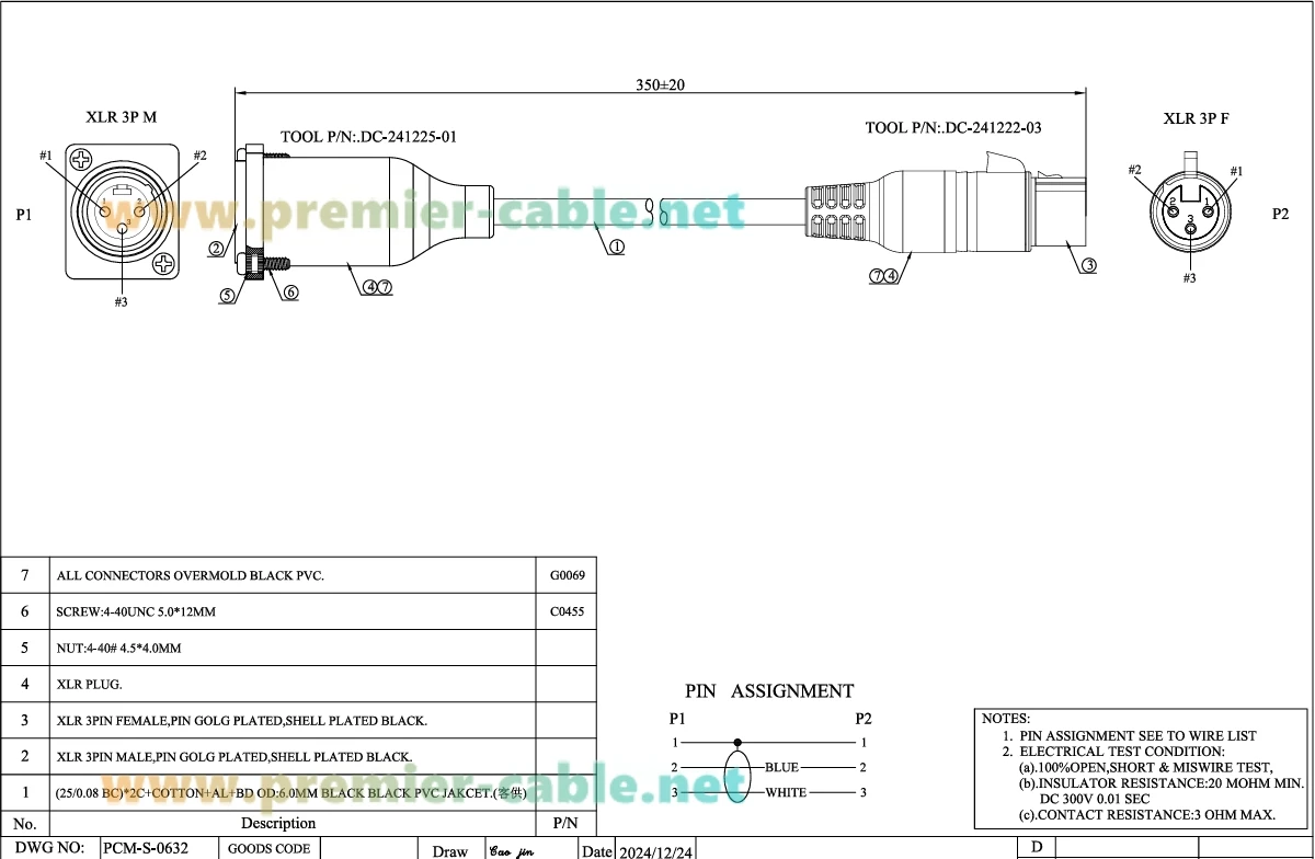 D-Typ DMX512 XLR 3-Pin Stecker auf Buchse Verlängerungskabel XLR Flansch-Panelmontage Durchgangskabel für Audio Mikrofon Bühnenbeleuchtung – Detail 1