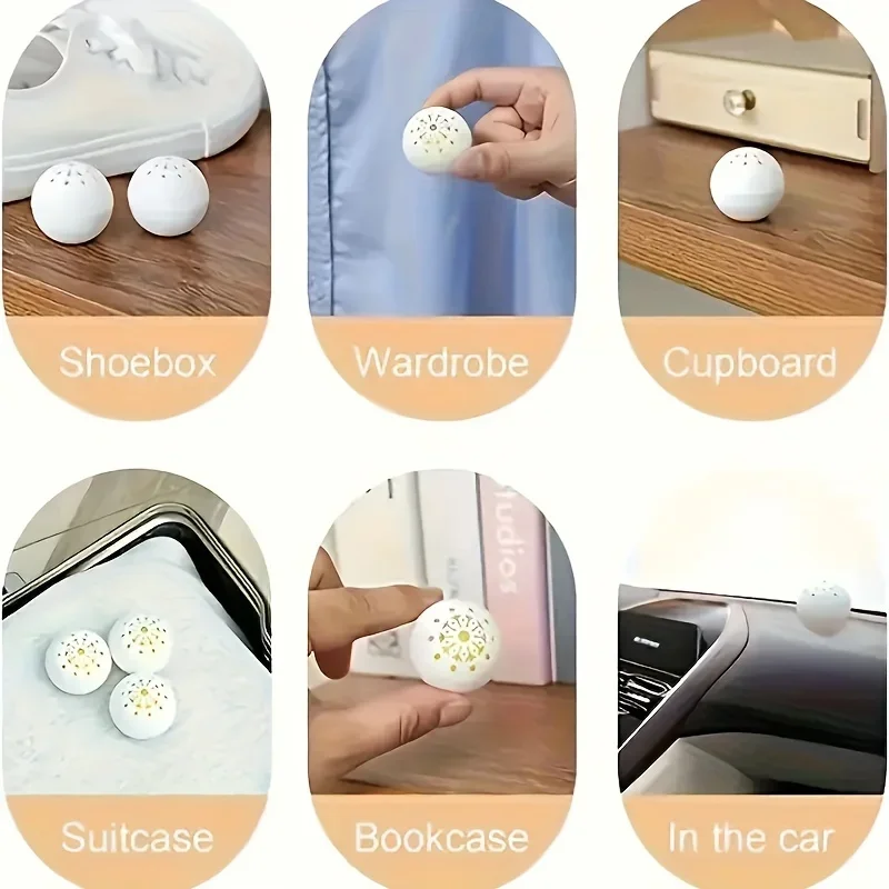 6pcs Odor Eliminating Scented Balls Deodorizer Freshener Balls Fragrance Essential Foot Care Ball Closet Home Kitchen Supplies - Image 6