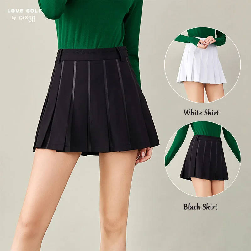 

Love Golf Female Anti-empty A-lined Skort High Waist Pleated Golf Skirt Summer Tennis Sports Pantskirt Women Slim Culottes S-XL