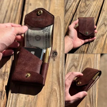 Portafoglio per soldi Portafoglio portatile bi-fold con tasca per soldi Portafoglio sottile e minimalista Porta carte sottile per regali di laurea e uso quotidiano