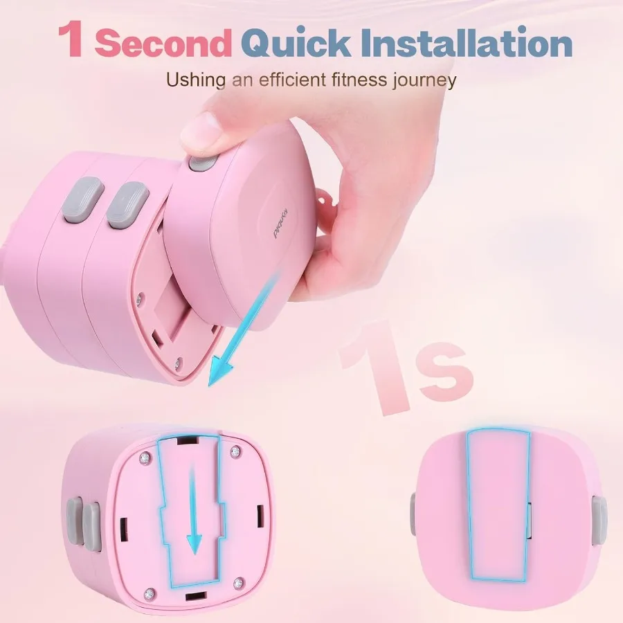 Adjustable Dumbbell Set of 2, 4 in 1 Free Weights Dumbbells Set for Women with Fast Adjustment, Each 2lb 3lb 4lb 5lb Hand Weight