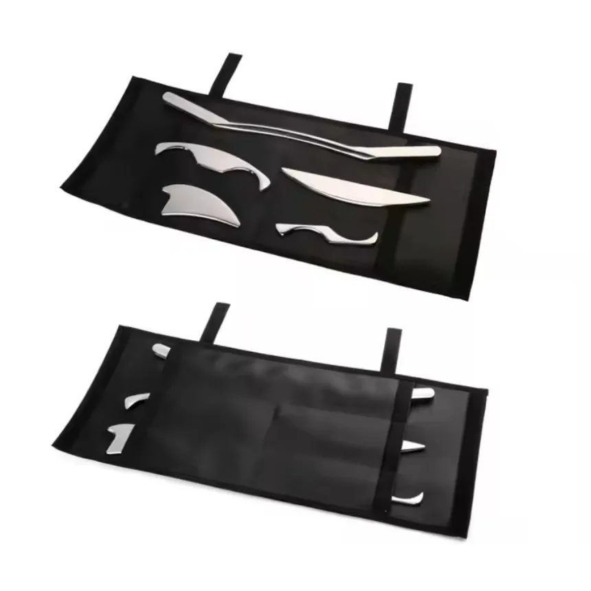 5-piece Set Professional Stainless Steel Gua Sha Tools Deep Tissue Release Therapy IASTM Scraping Board Myofascial Massagers