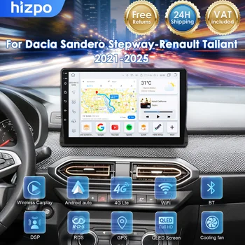 Radio para coche Hizpo de 10,1 pulgadas para Dacia Sandero Stepway-Renault Taliant 2021 - 2025, reproductor estéreo, pantalla QLED, CarPlay inalámbrico, Android Auto 7862 1