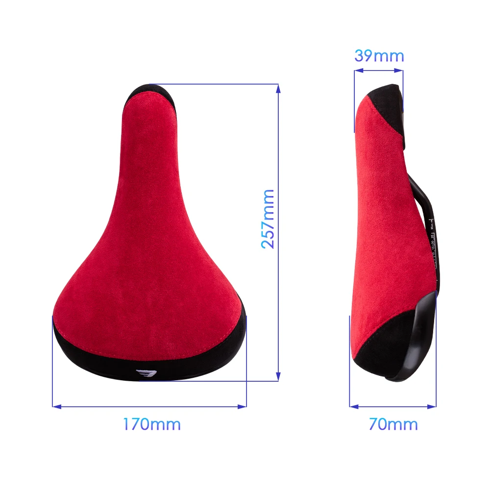 Bicycle Saddle Wheelie 2 Tones Colors Seat Flannelette Bike Seats Embroidery Logo 8mm Rail