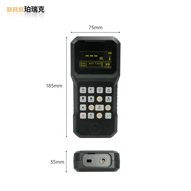 Professional Portable Digital Leeb Hardness Tester For Metal Stainless Steel Copper Aluminum HS HL HB HRA HRB HRC HV 4