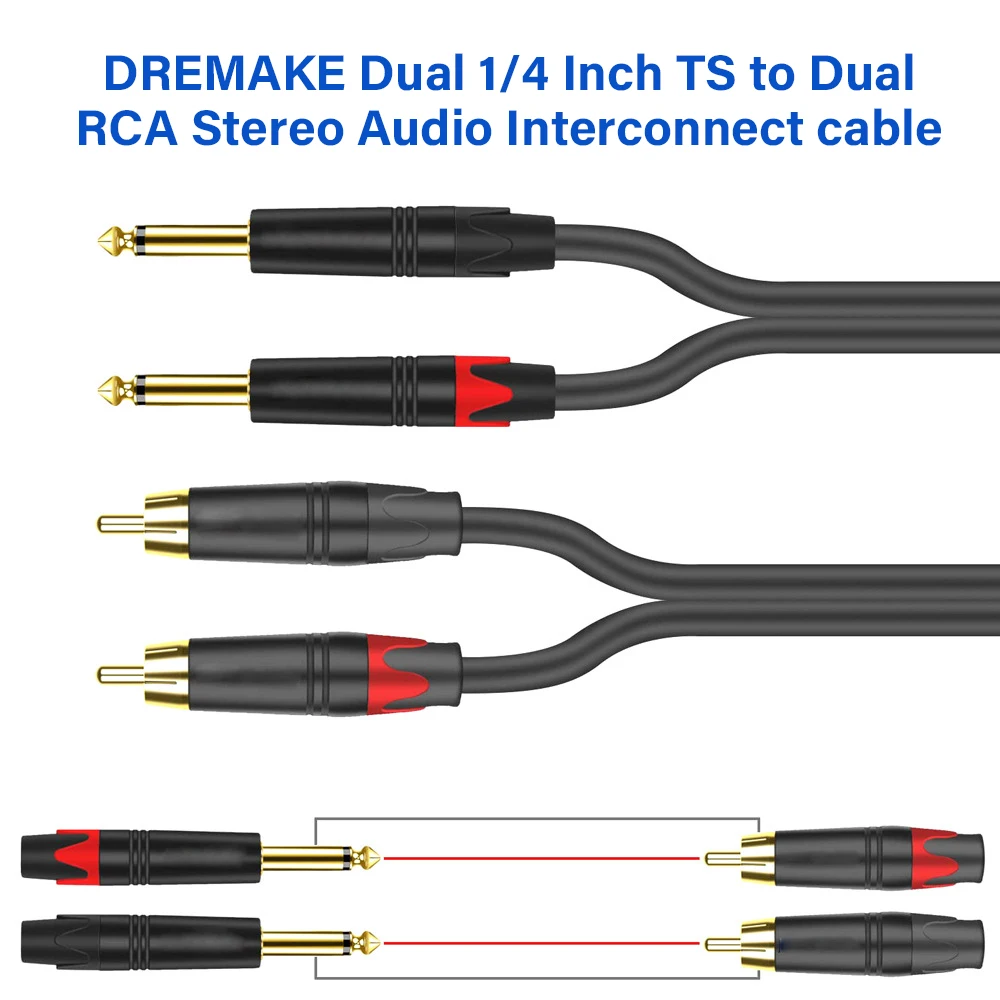 ݵ RCA-6.35  ̺  1/4 ġ TS- RCA ׷  ȣ  ̺(Ŀ ͼ  TV)