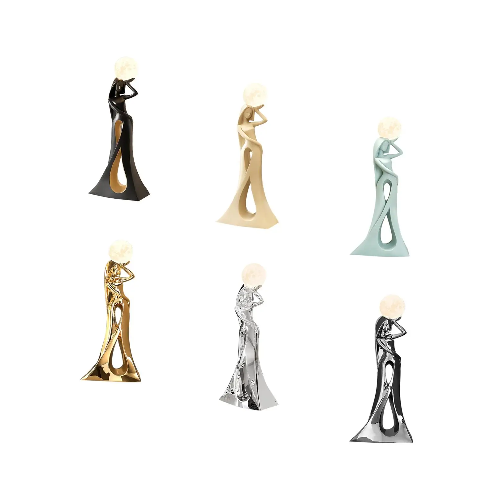 Abstract Figurine with LED Character Crafts Decorative Creative Night Light