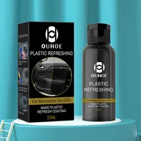 Plastic Refreshing Coating Kit with Sponge Brush and Wipe Renovation Agent Repair 30/50ml for Automotive Interior Cleaning 2
