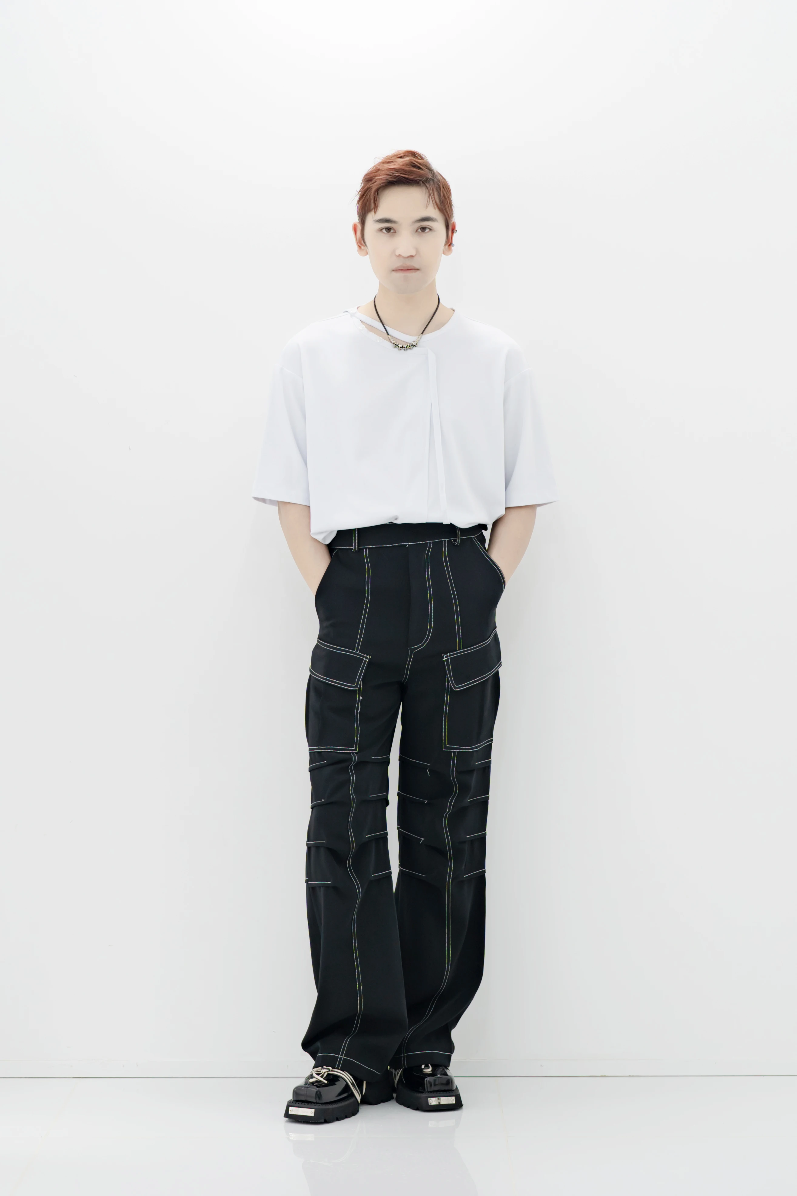 27-46 New Men Clothing Yoshi Yamamoto Style Open Line Flared Cargo Pants Irregular Pleats Trousers Plus Size Costumes