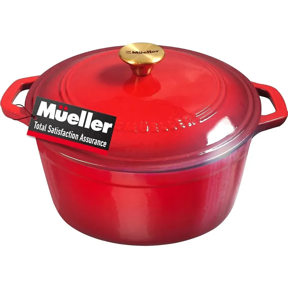 

Casserole Dish, Braiser Pan, Stainless Steel Knob, for Braising, Stews, Roasting, Baking, Safe across All Cooktops, Red