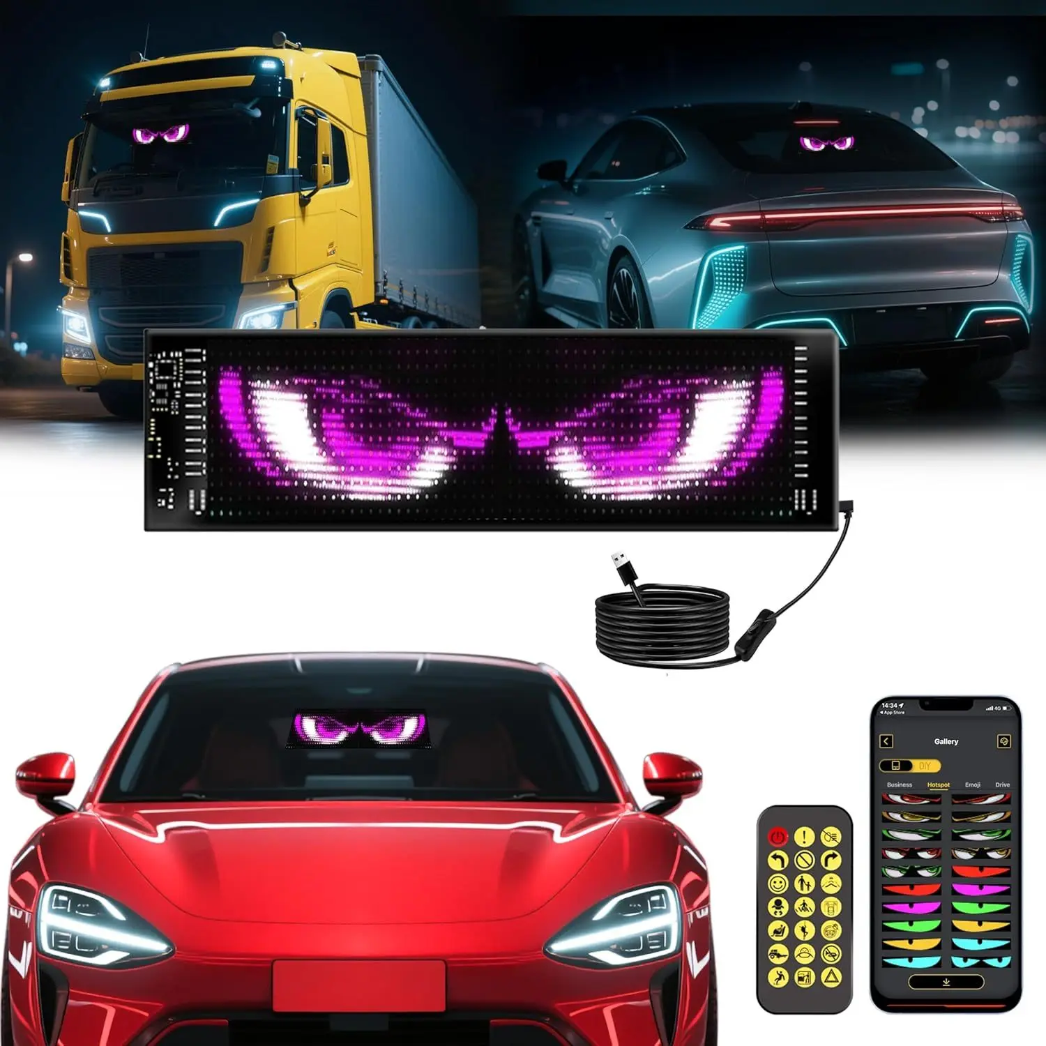 Programmable Car Led Screen Mastering the Programmable LED Matrix Screen: A Deep Dive into DIY Car ...