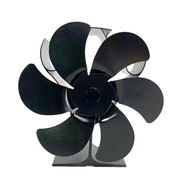 

Wood Stove Fan 6 Leaves Thermoelectric Heat Powered Fan Non Electric Carrying Handle Aluminum Fireplace Fan