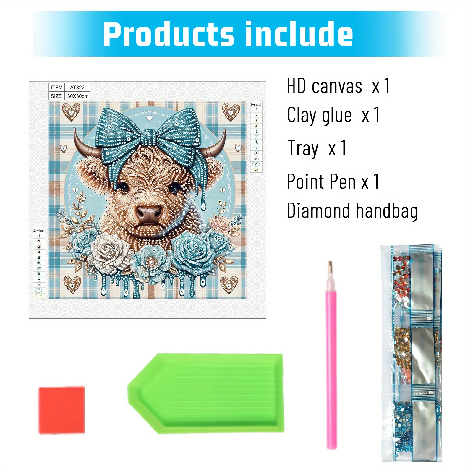 Diamond Painting Diamond Art Painting Kit Diamond Painting Set DIY Cute cow 5D Special Shape Diamond Art Kits for Beginners Diamond Art Painting Kits for Home Wall Decoration Gift