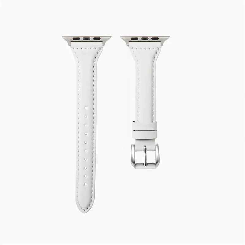 Elegant Slim Leather Apple Watch Strap Bracelet