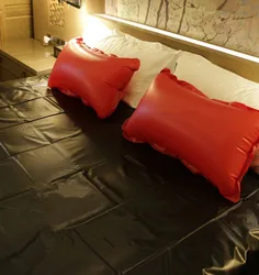 50x80cm Waterproof Inflatable Pillow PVC Vinyl Adult Bed Accessories Black Postural Assistance