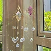 Crystal Windchime Love Heart Pendant Hanging Wind Chimes Sun Catchers Window Rainbow Chaser Outdoor Garden Home Decor Gifts 1