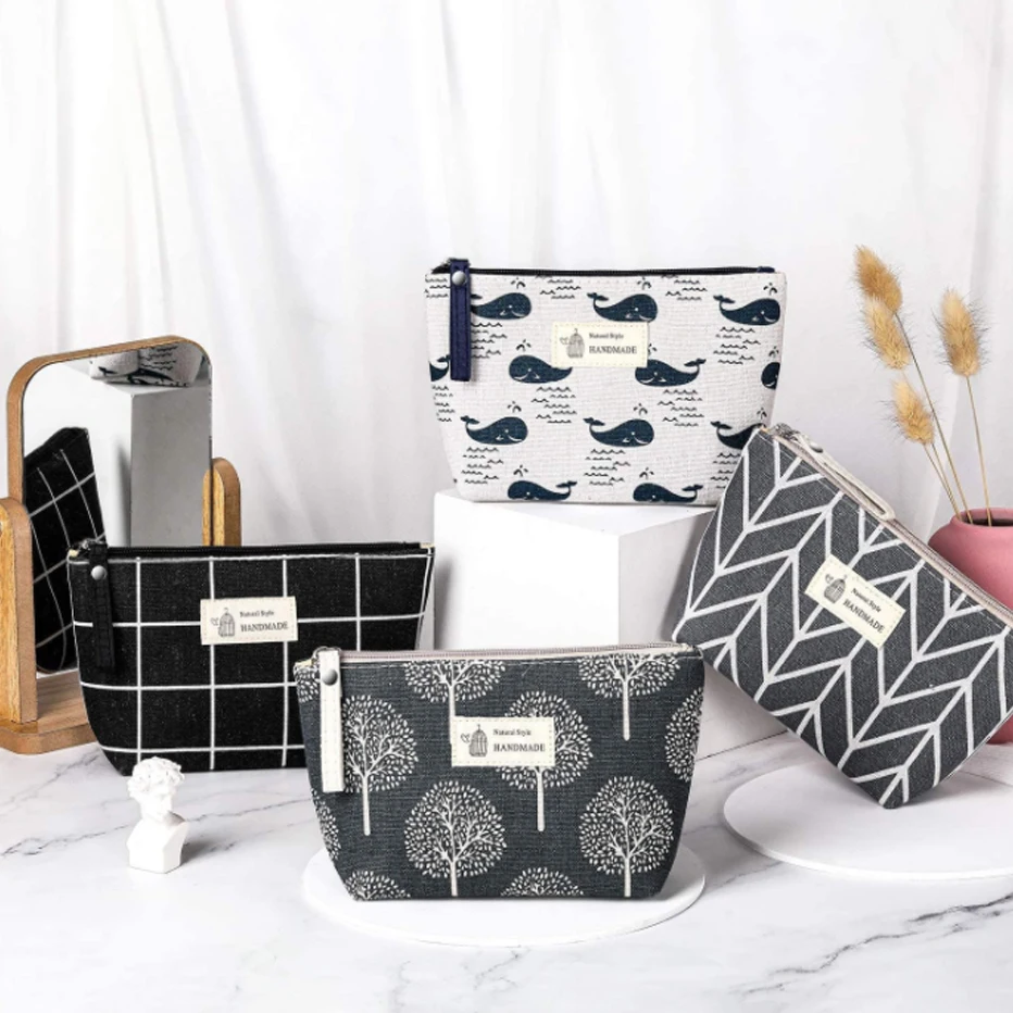 Storage Bag Toiletry Bag Cosmetic Bag Travel Organizer Refillable Cosmetic Pouch Soft Cosmetic Bag Canvas Bear Women Travel