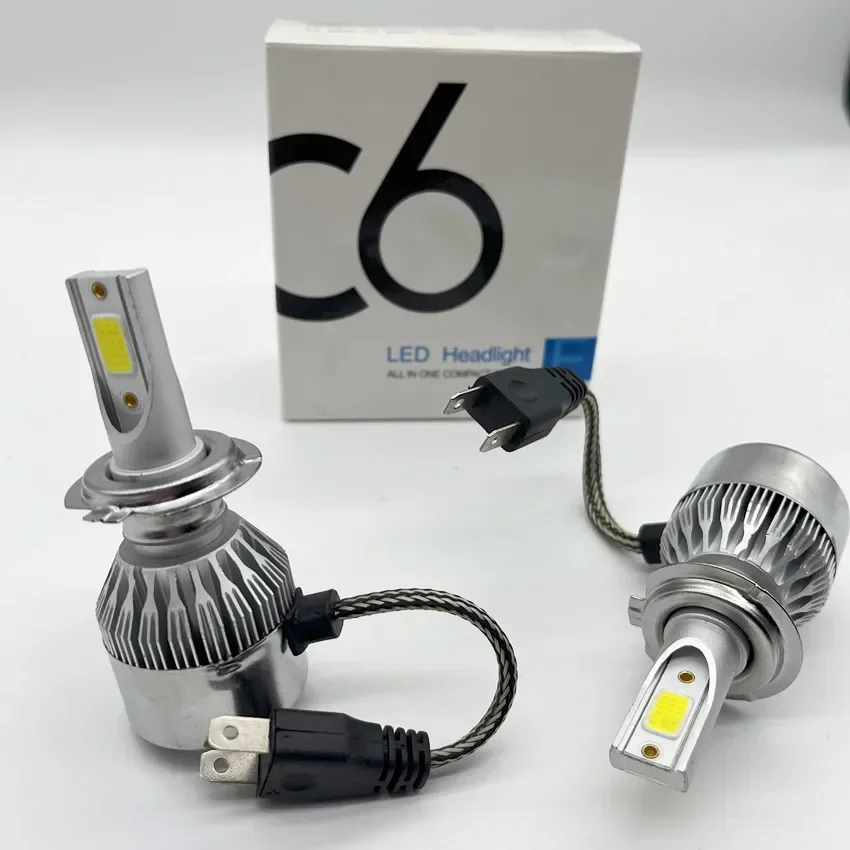 2 Pcs LED H1 H3 H4 H7 9004/HB1 9005/HB3 자동차 헤드 라이트 전구 36W 3800LM 자동차 액세서리 6000K 자동 LED 안개등