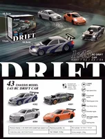 RTR Mini Toys 4WD 1/43 RC Speed Car 2.4G Four-wheel Drive Radio Control Racing Drifting Car Toy High Speed Model Gifts for Boys 2