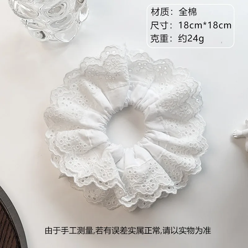 

Autumn and winter tuba handmade lace French hair tie women's handmade hollow lolita style Trend essential Fashion item
