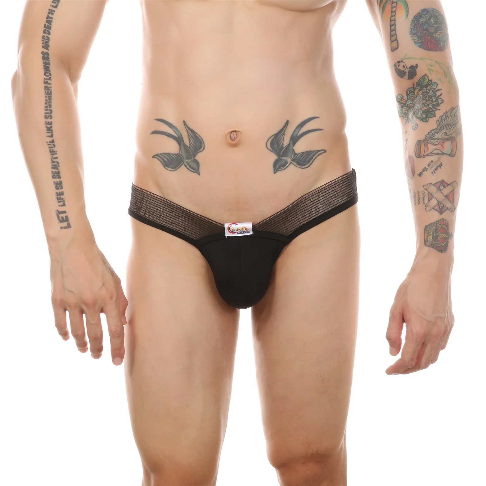 

CLEVER-MENMODE Ice Silk Briefs Bikini Underwear Mens Sexy Bulge Pouch Low Waist Ultra Thin Panties Lingerie U Convex Underpants