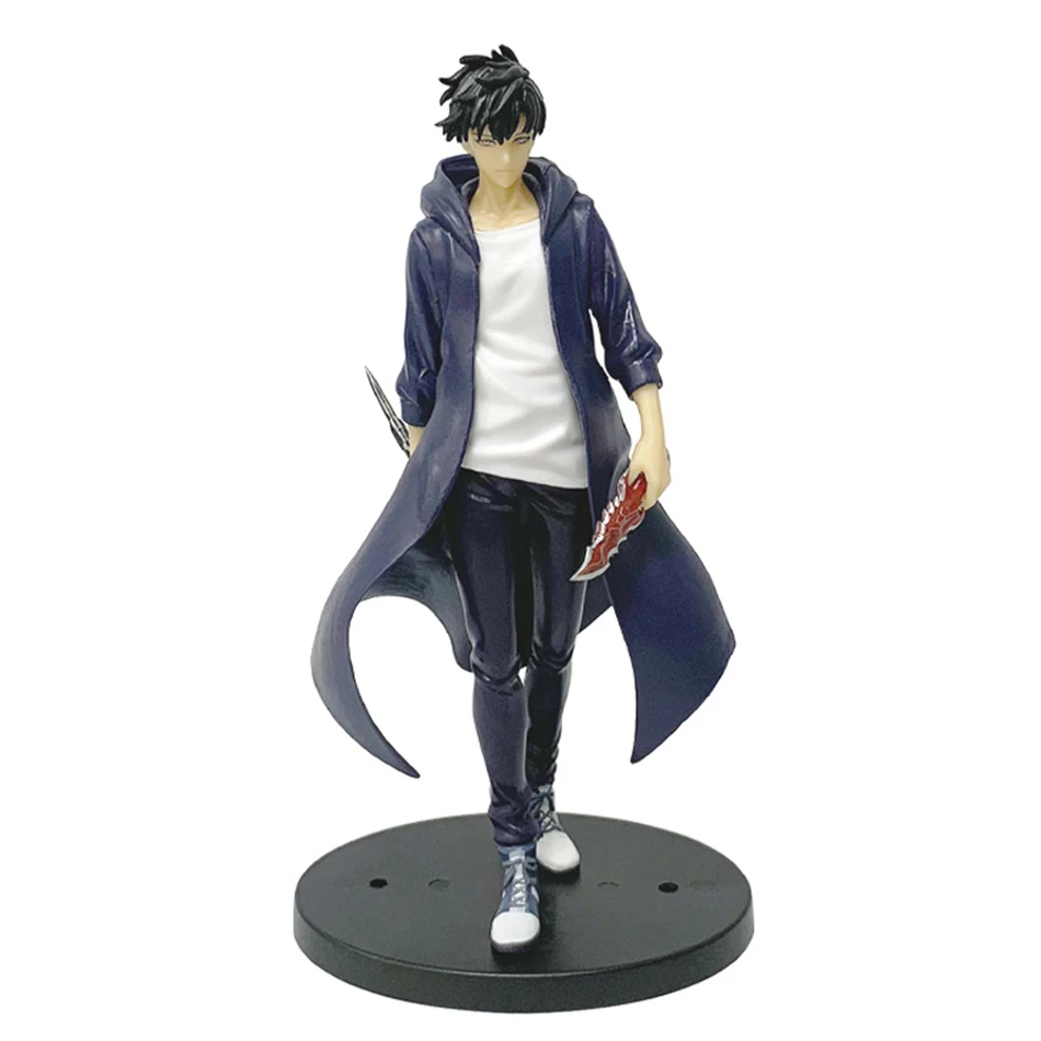 21cm In Stock Solo Levelings Anime Version Figure -Sung Jinwoo Action Figure PVC Collect Model Figure Display Anime Merchandise