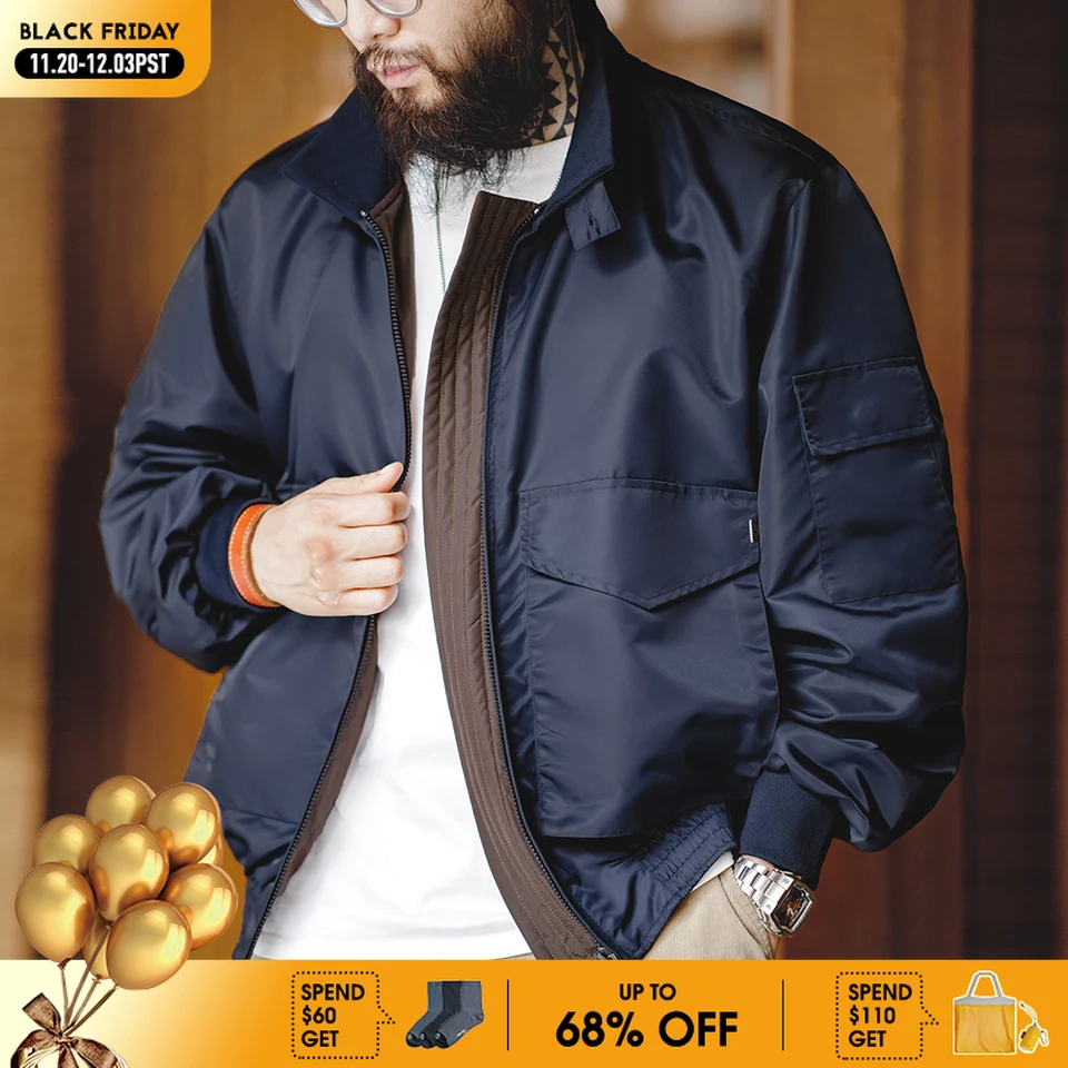 Maden G-8 WEP Flight Jackets for Men Vintage Navy Blue Bomber