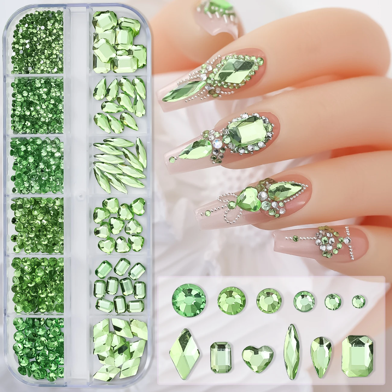 Sparkling Crystal Nail Art Rhinestones Kit with Tools