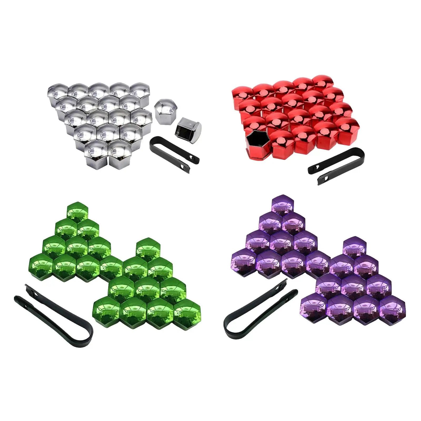 

20Pcs Car Wheel Nut Caps Covers Dustproof Clip Removal Tool Wheel Screw Dust Covers Auto Hub Screw Protector Tire Screw Cap