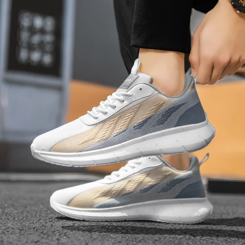 Leisure Sports Shoes Vulcanized Men's Shoes Rubber Soles Brand Driving Mesh Breathable and Anti Slip Casual Shoes Men's Shoes
