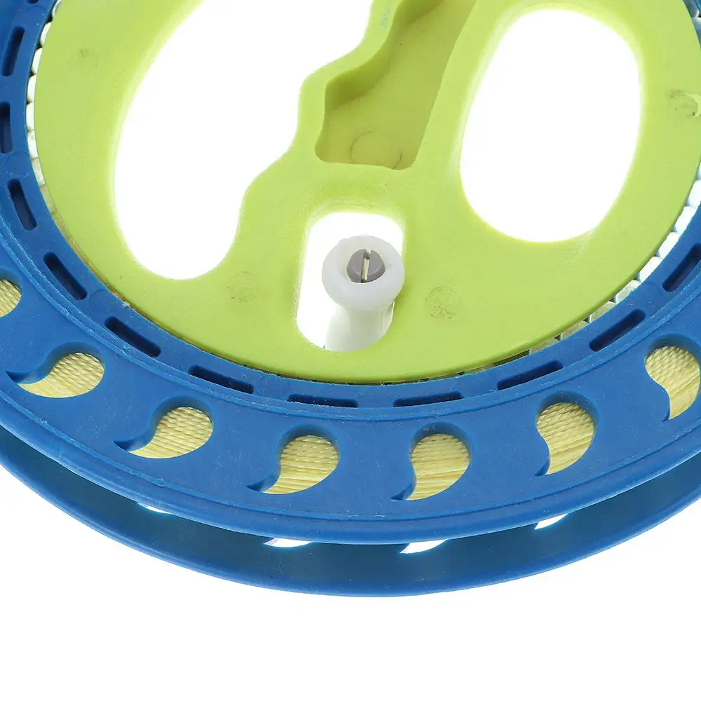 Kite Reel Winder Fire Wheel String Flying Handle Tool Twisted String Line Outdoor Round Blue Grip for Fying Kites Outdoor Game with kite reel winder