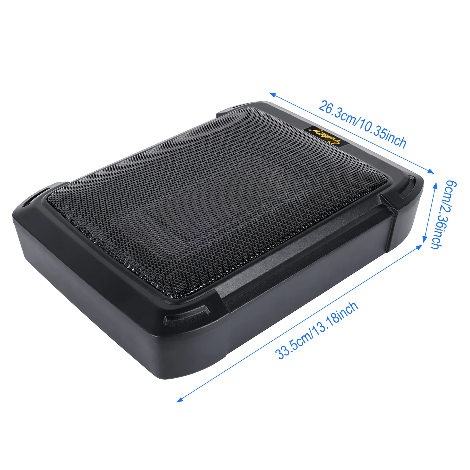 Podofo 1000W Auto-Subwoofer, aktiver Subwoofer unter dem Sitz, Auto-Audio-Verstärker, schlanker aktiver Subwoofer-Lautsprecher für Vans, Jeeps – Detail 11