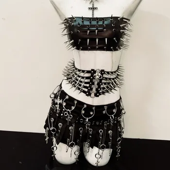 Spikey Strapless Top Waspie Belt and Skirt 1