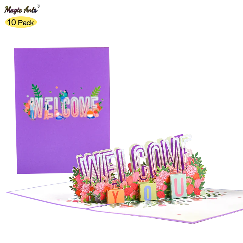 

10 упаковок 3D открыток, подарок для компании, новые сотрудники, поздравительные открытки с новым приемом