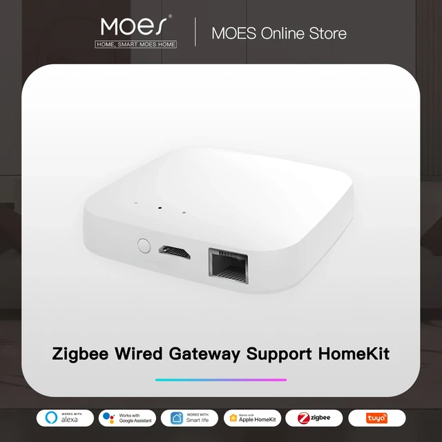 MOES ZigBee Smart Gateway Hub|Wireless Wired Smart Home ZHUB W Bridge