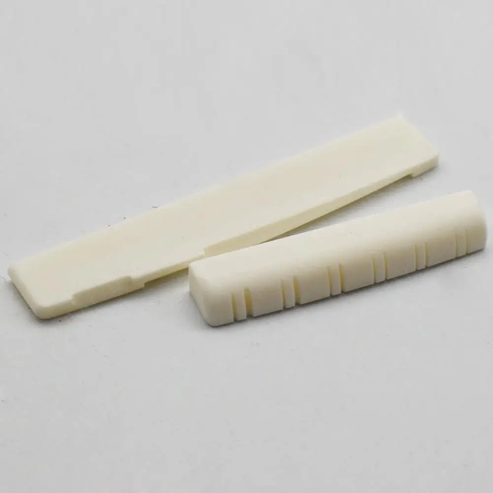 Slotted Real Bone 12 String Guitar Nuts for Acoustic Guitar 49*6*9.2/8.7MM 76*3*13 mm Guitarra Accessories 2Pcs